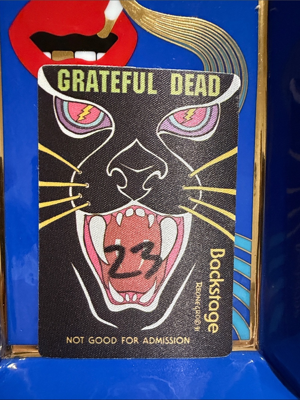 Original Grateful Dead Black Panther Backstage Pass